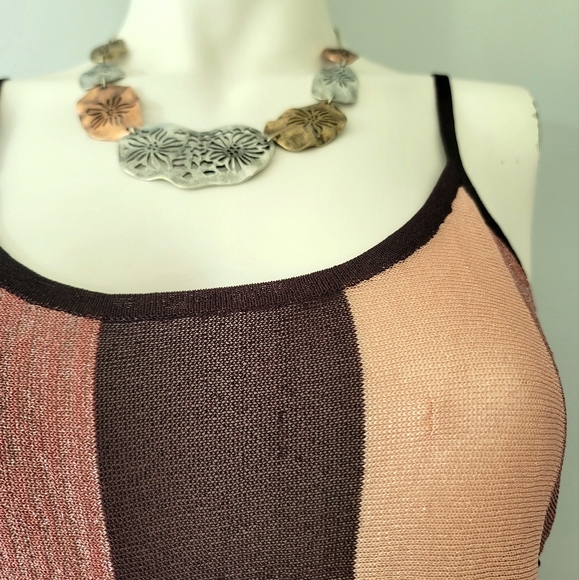 Bebe Shimmery Metallic Strappy Top Size XS - Picture 11 of 11